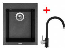 Sinks CUBE 410 Metalblack + Vitalia...